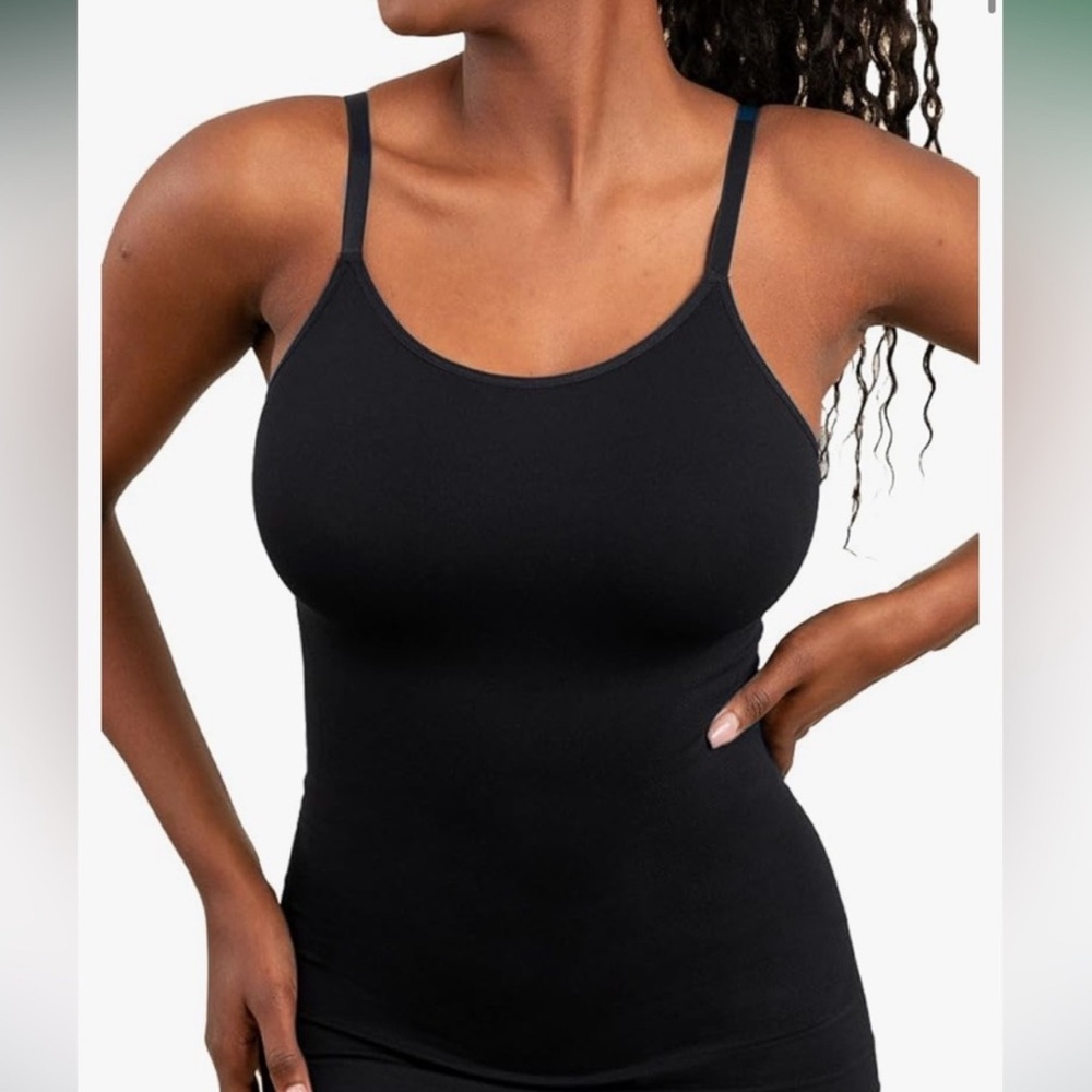 NEW Shapermint Scoop Neck Tank Black 2X